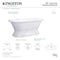 Aqua Eden Pedestal Bathtubs, 60 L, 30.69 W, White, Cast Iron VCTND603024 - alternate 2